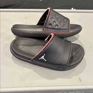 Jordan Black and Red Women's Sandals